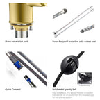 Commercial Style Pull-Down Kitchen Faucet – Triple-Function Spring Spray – KFB1036