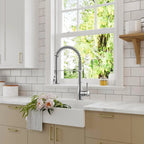 Commercial Style Pull-Down Kitchen Faucet – Triple-Function Spring Spray – KFB1036