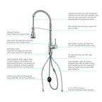 Commercial Style Pull-Down Kitchen Faucet – Triple-Function Spring Spray – KFB1036