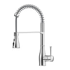 Commercial Style Pull-Down Kitchen Faucet – Triple-Function Spring Spray – KFB1036 Chrome