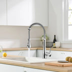 Commercial Style Pull-Down Kitchen Faucet – Triple-Function Spring Spray – KFB1036