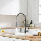 Commercial Style Pull-Down Kitchen Faucet – Triple-Function Spring Spray – KFB1036