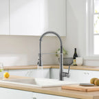 Commercial Style Pull-Down Kitchen Faucet – Triple-Function Spring Spray – KFB1036