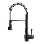 Commercial Style Pull-Down Kitchen Faucet – Triple-Function Spring Spray – KFB1036 Matte Black