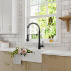 Commercial Style Pull-Down Kitchen Faucet – Triple-Function Spring Spray – KFB1036