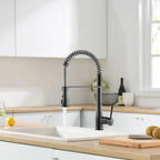 Commercial Style Pull-Down Kitchen Faucet – Triple-Function Spring Spray – KFB1036
