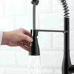Commercial Style Pull-Down Kitchen Faucet – Triple-Function Spring Spray – KFB1036