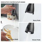 Commercial Style Pull-Down Kitchen Faucet – Triple-Function Spring Spray – KFB1036