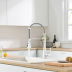 Commercial Style Pull-Down Kitchen Faucet – Triple-Function Spring Spray – KFB1036