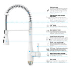 Commercial Style Pull-Down Kitchen Faucet – Triple-Function Spring Spray – KFB1036