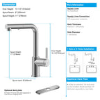 Brushed Gold Pull-Out Kitchen Faucet – Dual-Function Brass Spray – KFB1051A