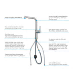 Brushed Gold Pull-Out Kitchen Faucet – Dual-Function Brass Spray – KFB1051A