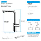 Brushed Gold Pull-Out Kitchen Faucet – Dual-Function Brass Spray – KFB1051A