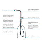 Brushed Gold Pull-Out Kitchen Faucet – Dual-Function Brass Spray – KFB1051A