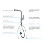 Brushed Gold Pull-Out Kitchen Faucet – Dual-Function Brass Spray – KFB1051A