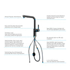 Brushed Gold Pull-Out Kitchen Faucet – Dual-Function Brass Spray – KFB1051A