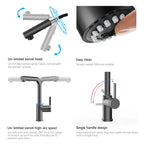 Brushed Gold Pull-Out Kitchen Faucet – Dual-Function Brass Spray – KFB1051A