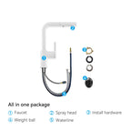 Brushed Gold Pull-Out Kitchen Faucet – Dual-Function Brass Spray – KFB1051A