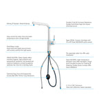 Brushed Gold Pull-Out Kitchen Faucet – Dual-Function Brass Spray – KFB1051A