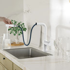 Brushed Gold Pull-Out Kitchen Faucet – Dual-Function Brass Spray – KFB1051A