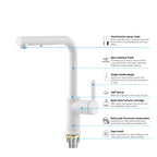 Brushed Gold Pull-Out Kitchen Faucet – Dual-Function Brass Spray – KFB1051A