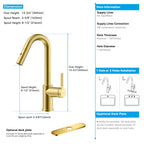 Matte White Pull-Down Kitchen Faucet – Dual-Function Brass Spray – KFB1051BMW