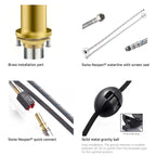 Chrome Pull-Down Kitchen Faucet – Dual-Function Brass Spray – KFB1051CH