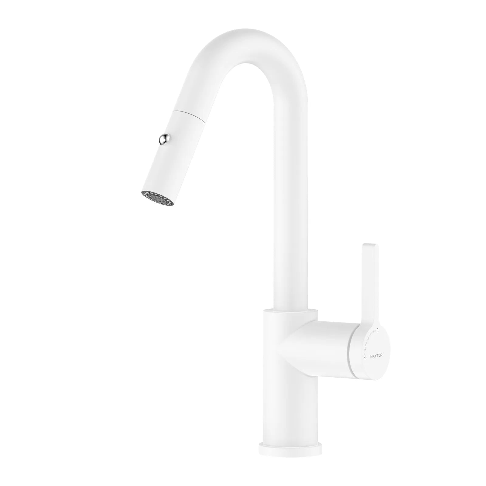Matte White Pull-Down Kitchen Faucet – Dual-Function Brass Spray – KFB1051BMW Matte White