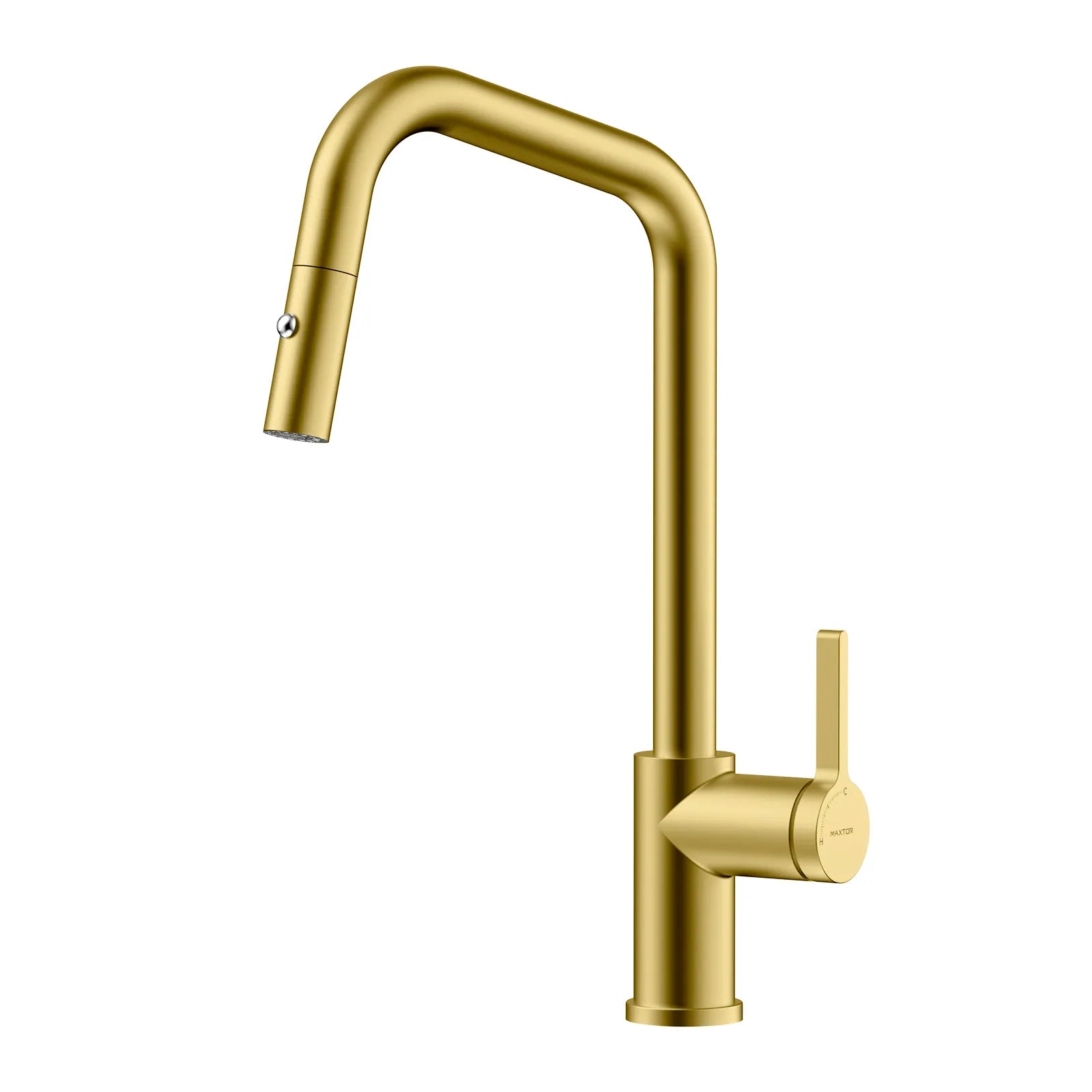 Pull-Down Kitchen Faucet with Dual-Function Brass Spray Head-KFB1051C Brushed Gold