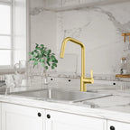 Pull-Down Kitchen Faucet with Dual-Function Brass Spray Head-KFB1051C