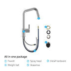 Pull-Down Kitchen Faucet with Dual-Function Brass Spray Head-KFB1051C