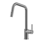 Pull-Down Kitchen Faucet with Dual-Function Brass Spray Head-KFB1051C Brushed Gun Metal