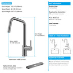 Pull-Down Kitchen Faucet with Dual-Function Brass Spray Head-KFB1051C