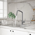 Pull-Down Kitchen Faucet with Dual-Function Brass Spray Head-KFB1051C