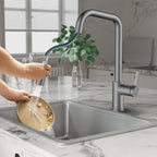 Pull-Down Kitchen Faucet with Dual-Function Brass Spray Head-KFB1051C