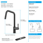 Pull-Down Kitchen Faucet with Dual-Function Brass Spray Head-KFB1051C