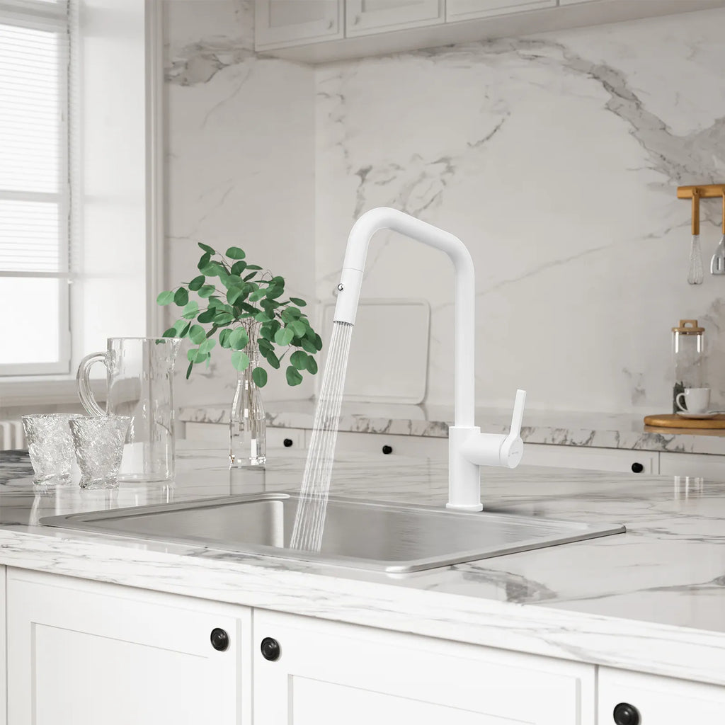 Pull-Down Kitchen Faucet with Dual-Function Brass Spray Head-KFB1051C