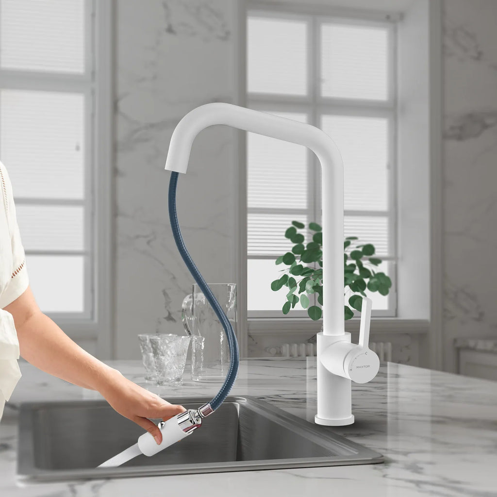 Pull-Down Kitchen Faucet with Dual-Function Brass Spray Head-KFB1051C