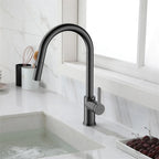Chrome Pull-Down Kitchen Faucet – Dual-Function Brass Spray – KFB1051CH