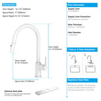 Chrome Pull-Down Kitchen Faucet – Dual-Function Brass Spray – KFB1051CH