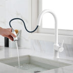 Chrome Pull-Down Kitchen Faucet – Dual-Function Brass Spray – KFB1051CH