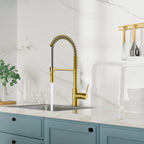 Commercial Style Pull-Down Kitchen Faucet – Dual-Function Spring Spray – KFB1053