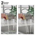 Commercial Style Pull-Down Kitchen Faucet – Dual-Function Spring Spray – KFB1053