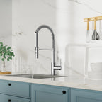 Commercial Style Pull-Down Kitchen Faucet – Dual-Function Spring Spray – KFB1053