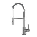 Commercial Style Pull-Down Kitchen Faucet – Dual-Function Spring Spray – KFB1053 Brushed Gun Metal