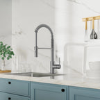 Commercial Style Pull-Down Kitchen Faucet – Dual-Function Spring Spray – KFB1053