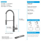 Commercial Style Pull-Down Kitchen Faucet – Dual-Function Spring Spray – KFB1053