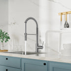 Commercial Style Pull-Down Kitchen Faucet – Dual-Function Spring Spray – KFB1053