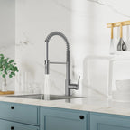 Commercial Style Pull-Down Kitchen Faucet – Dual-Function Spring Spray – KFB1053