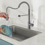 Commercial Style Pull-Down Kitchen Faucet – Dual-Function Spring Spray – KFB1053